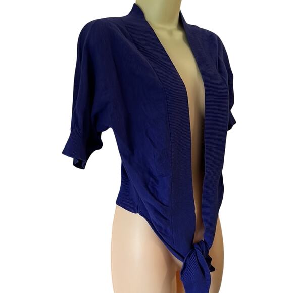 Athleta Size S Purple Cropped Cardigan Sweater Tie Front - Picture 2 of 9